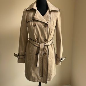 Michael Kors Trench Coat with Contrast Stitching